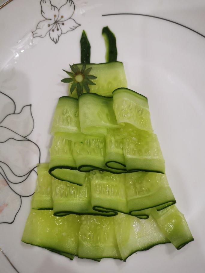 👗创意黄瓜盘饰摆盘拼盘（有小裙子）
