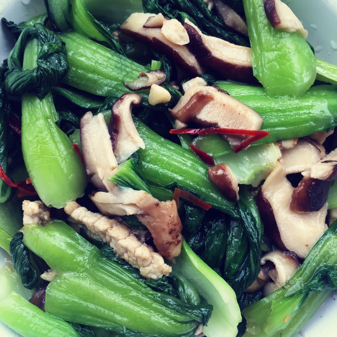 香菇小白菜
