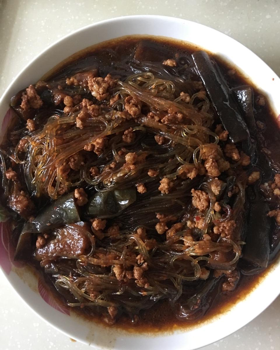 肉末茄子粉丝煲