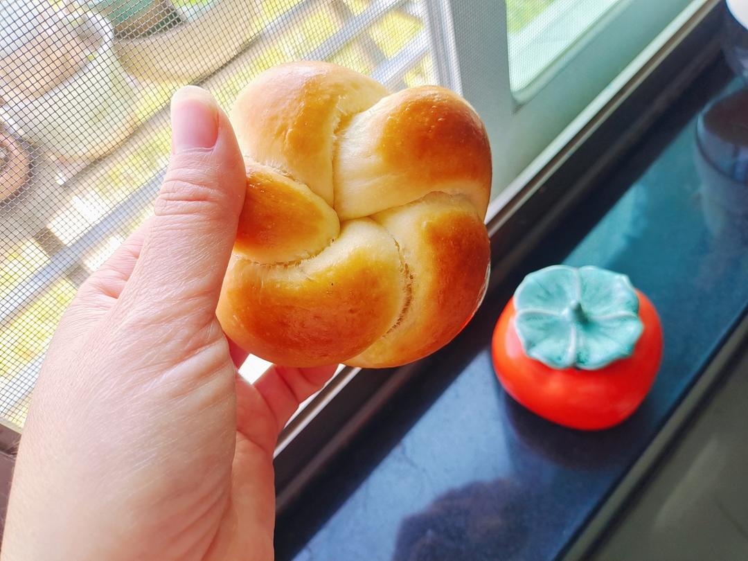 奶油小花面包｜五瓣花编法