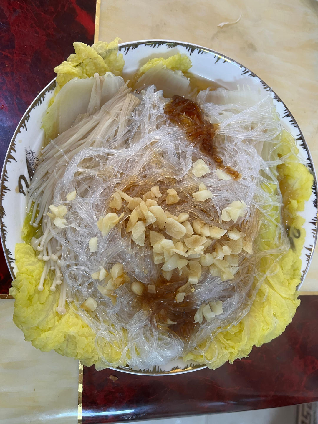 懒人下饭神器，蒜蓉蒸粉丝金针菇娃娃菜
