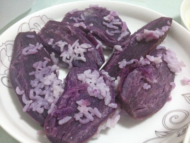 干蒸紫薯