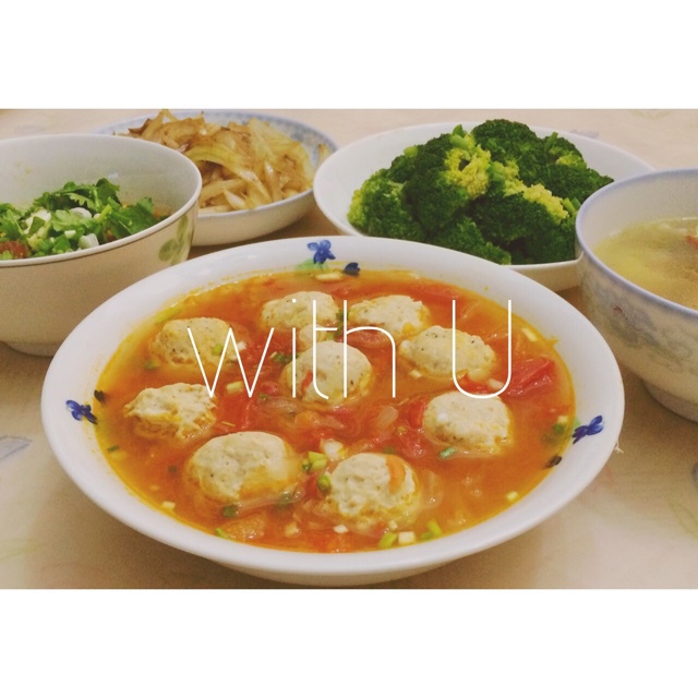 酸酸甜甜【茄汁鸡肉丸】