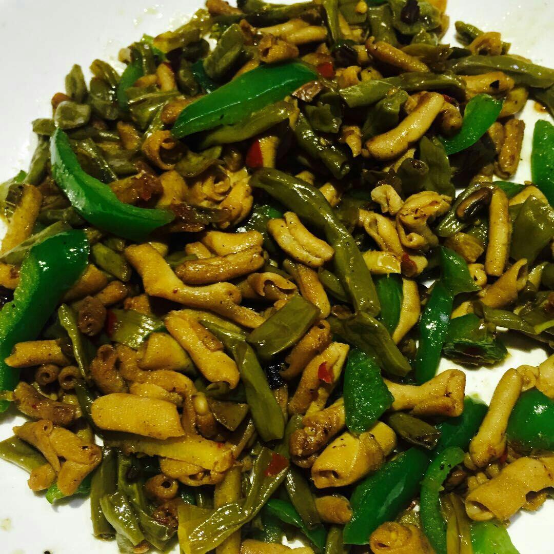 爆炒鸭肠