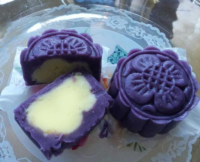 紫薯奶黄月饼（不需烤箱的月饼）的做法