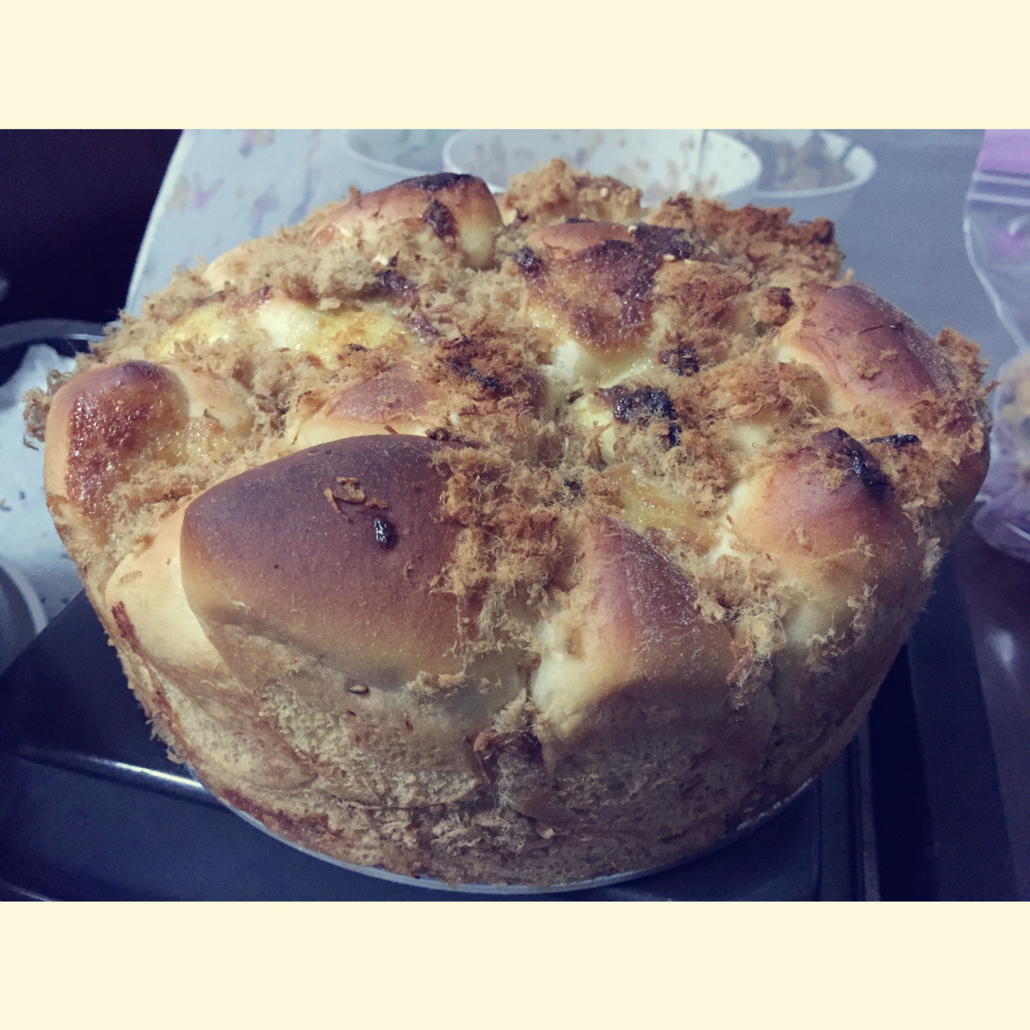 肉松手撕面包—超软会爆浆的面包哟