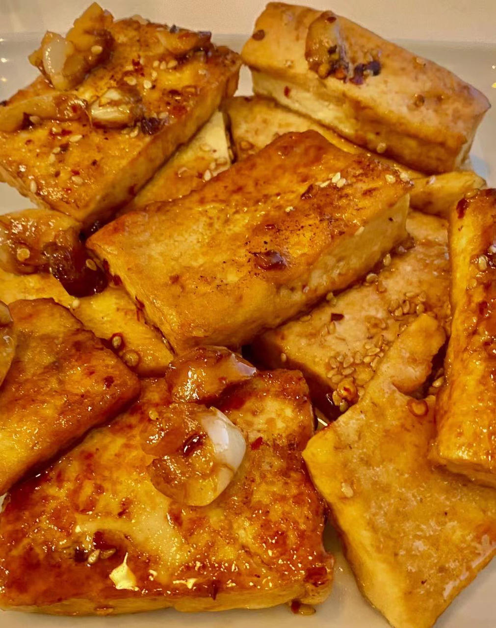 家常小菜香煎豆腐