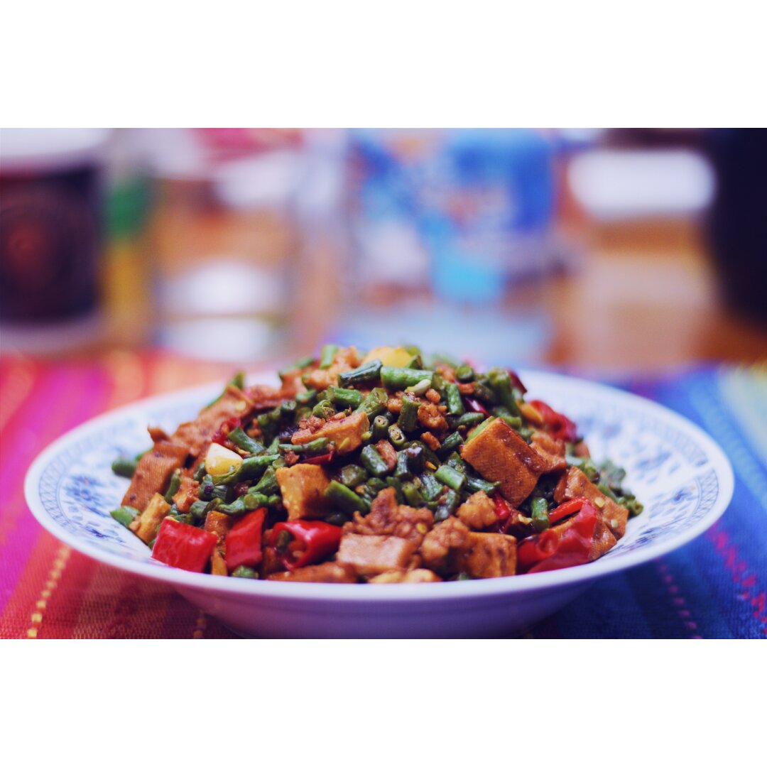 肉末豆干炒四季豆