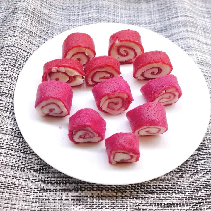 宝宝辅食：火龙果山药卷