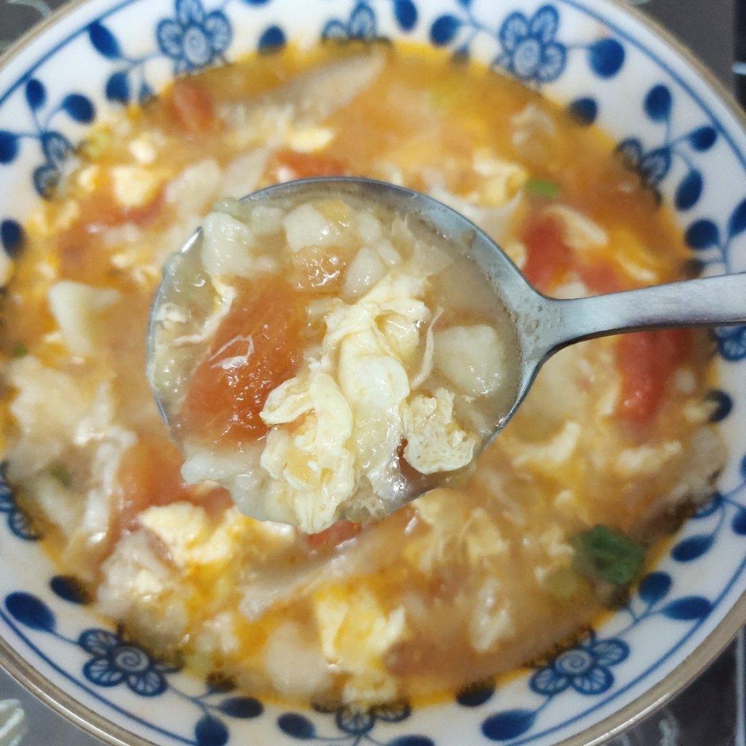 西红柿鸡蛋疙瘩汤