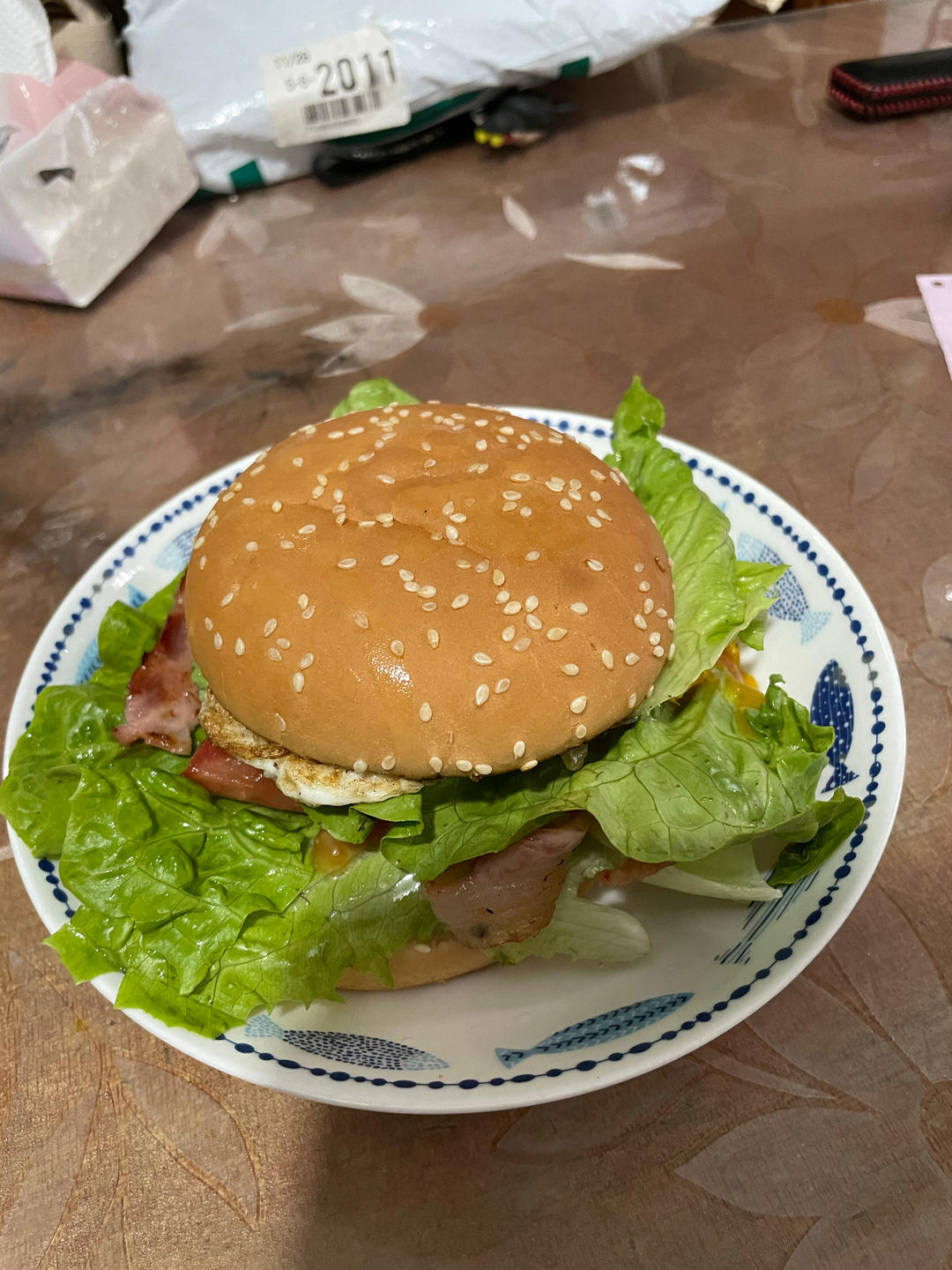 鸡蛋培根汉堡