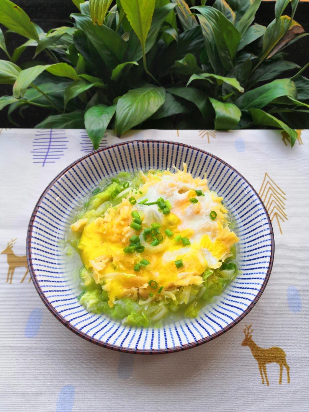 素赛螃蟹----干贝白菜滑蛋