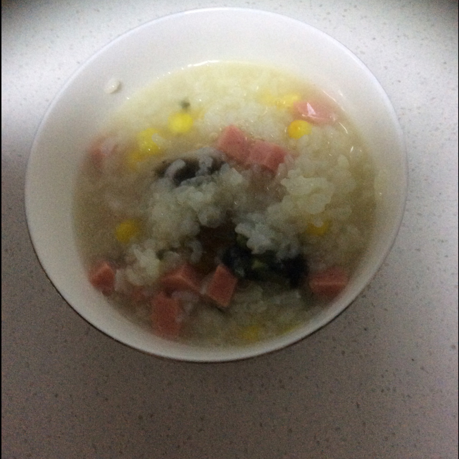 甜玉米火腿粥