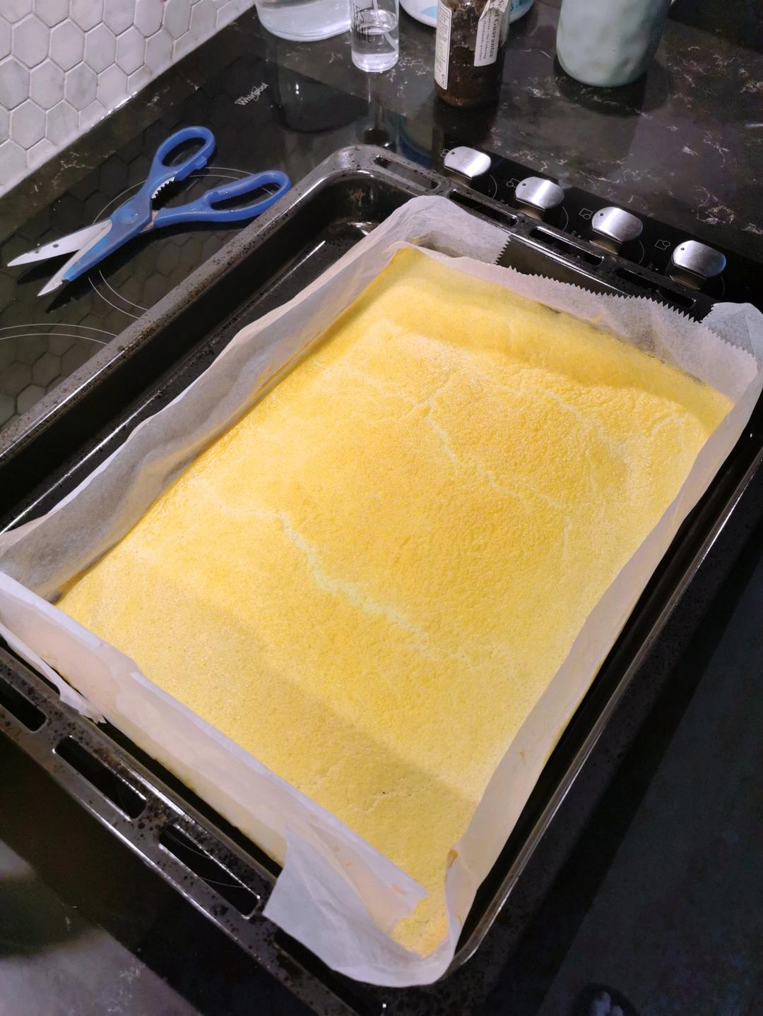 戚风蛋糕胚3蛋基础，六寸戚风蛋糕卷蛋糕盒子胚