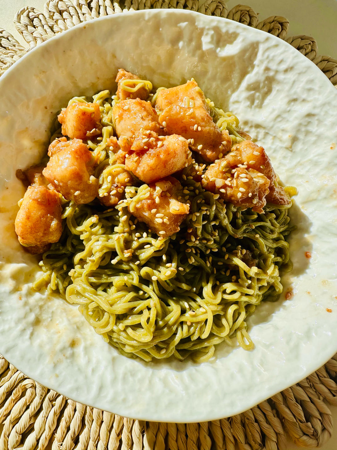 番茄沙司龙利鱼面