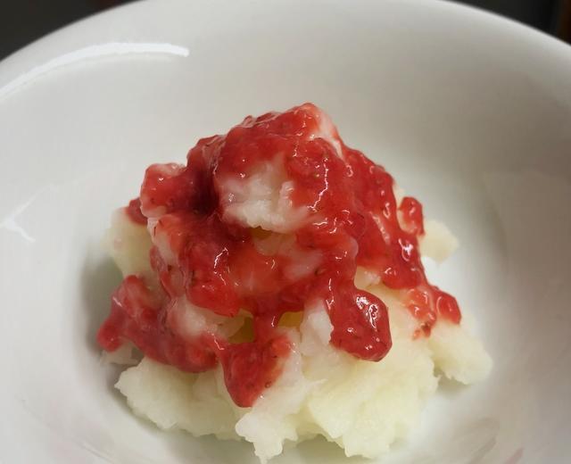 宝宝辅食8个月酸甜草莓酱山药泥的做法