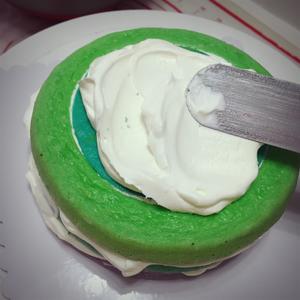 高颜值彩虹格子蛋糕的做法 步骤10