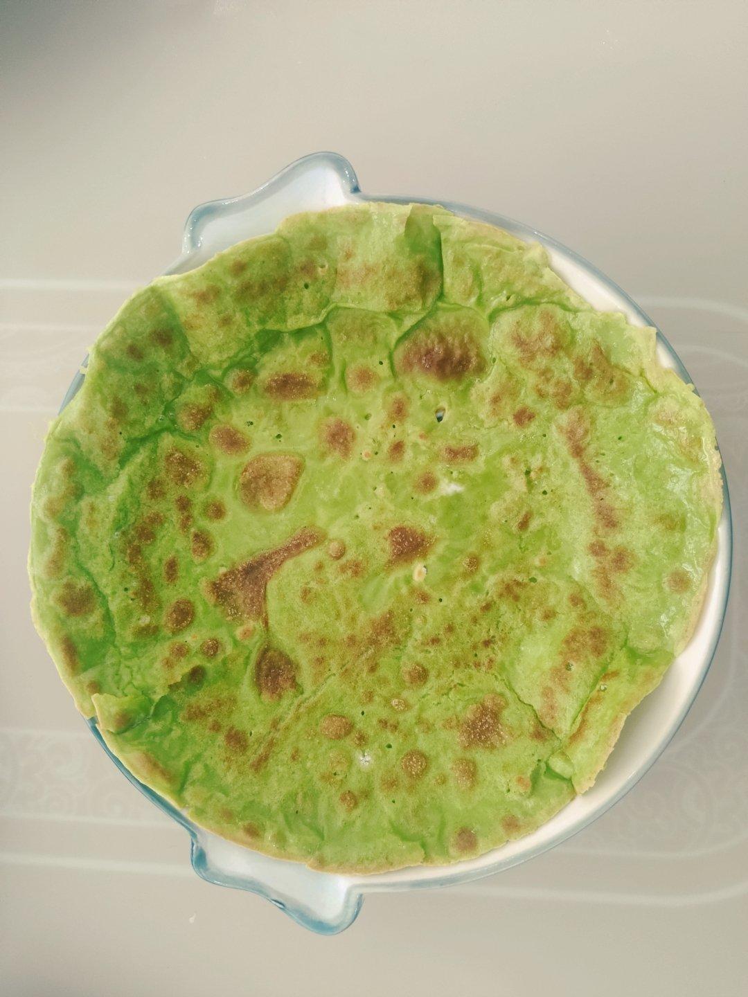 菠菜鸡蛋饼 超级简单               家常快手菜 早餐首选✌🏻
