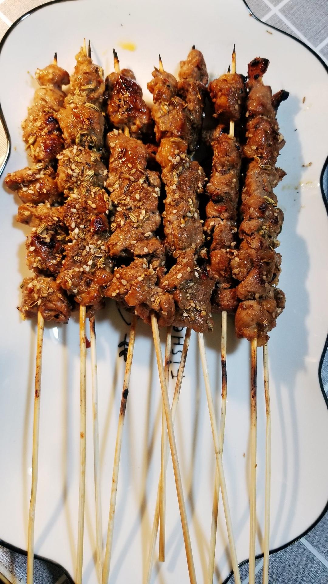 悦纳自己悦悦妈做的烤箱版烤肉串