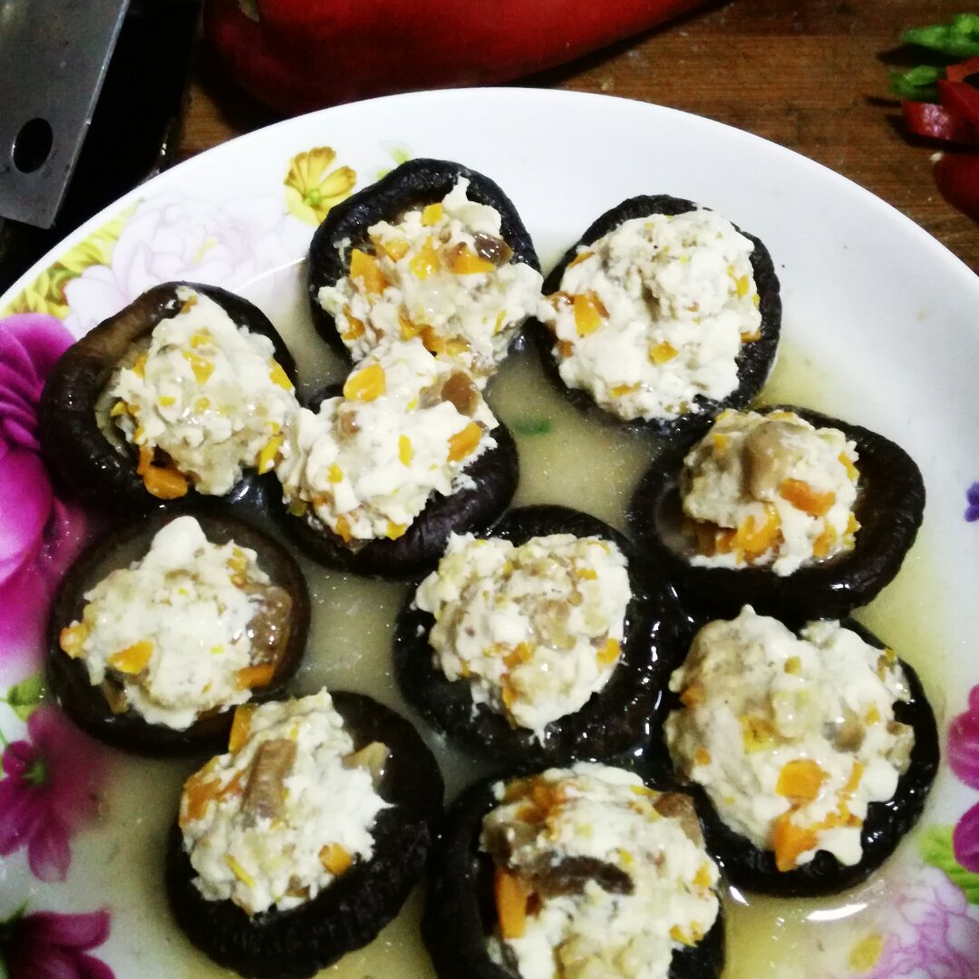 豆腐肉末酿香菇