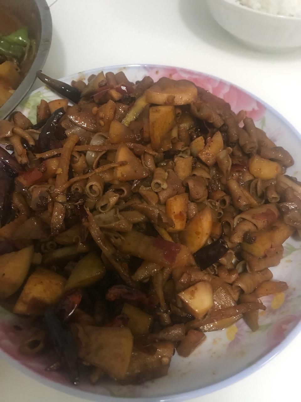 爆炒鸭肠
