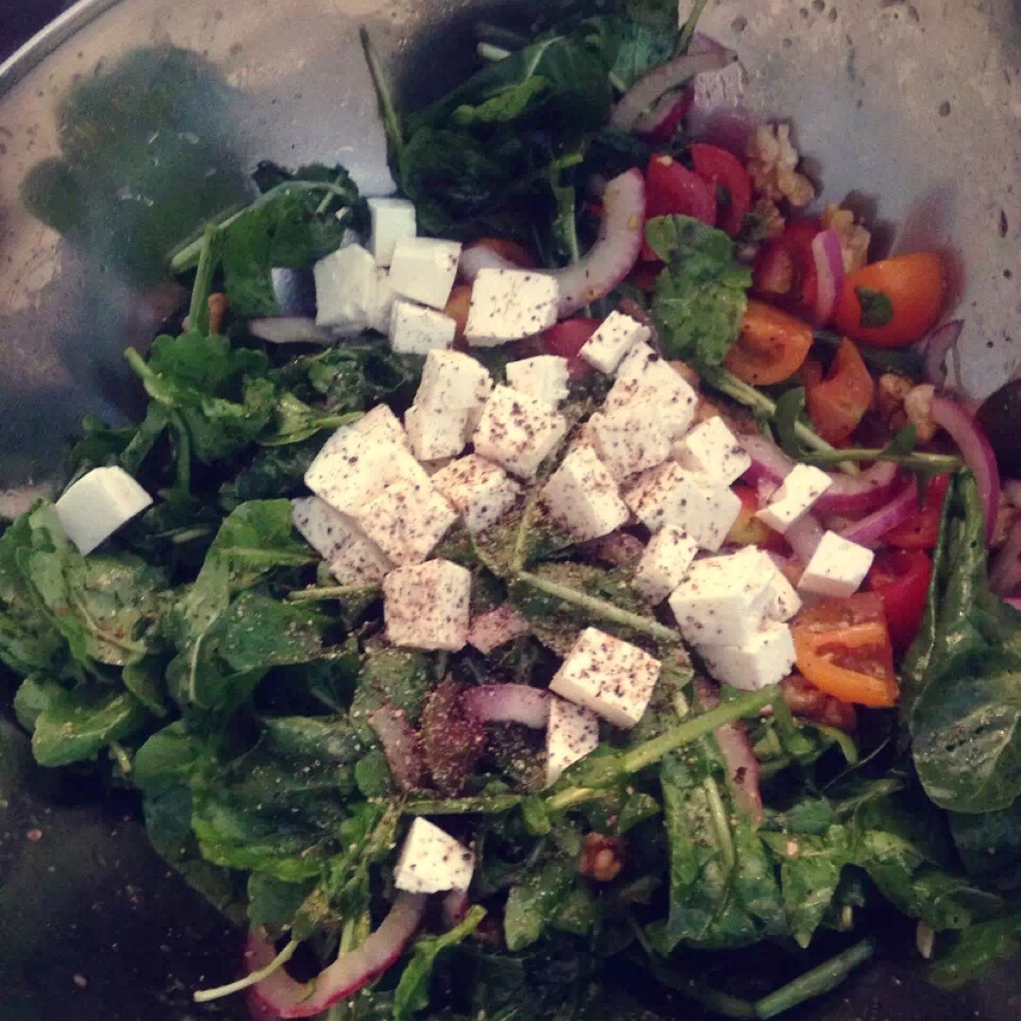 芝麻菜feta cheese 色拉