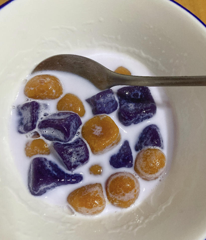 比鲜芋仙好吃的红豆沙紫薯小丸子