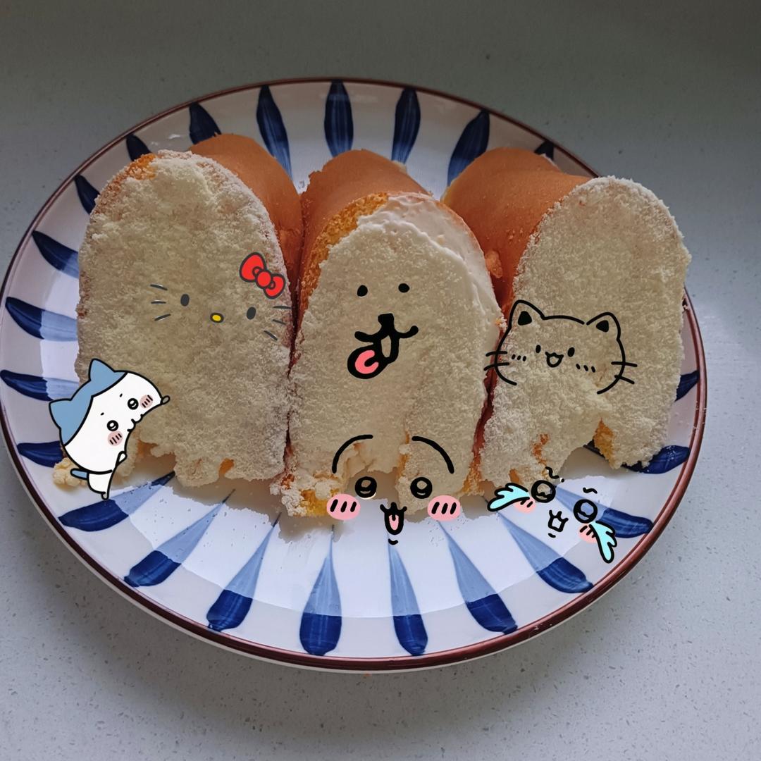 熬了5天5夜 终于把芝士奶角蛋糕做出来了 不开裂 冰淇淋口感