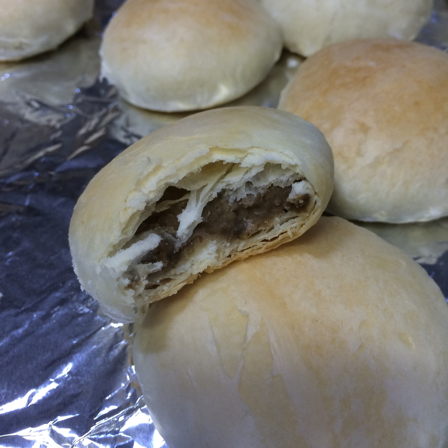 酥皮绿豆饼   酥得掉渣渣