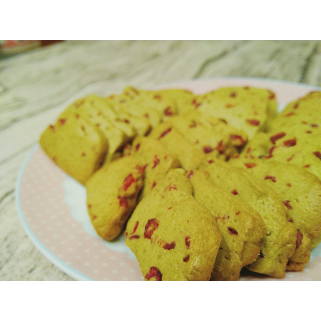 抹茶蔓越莓饼干