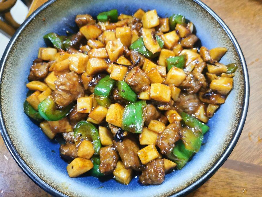 黑椒汁杏鲍菇炒牛肉