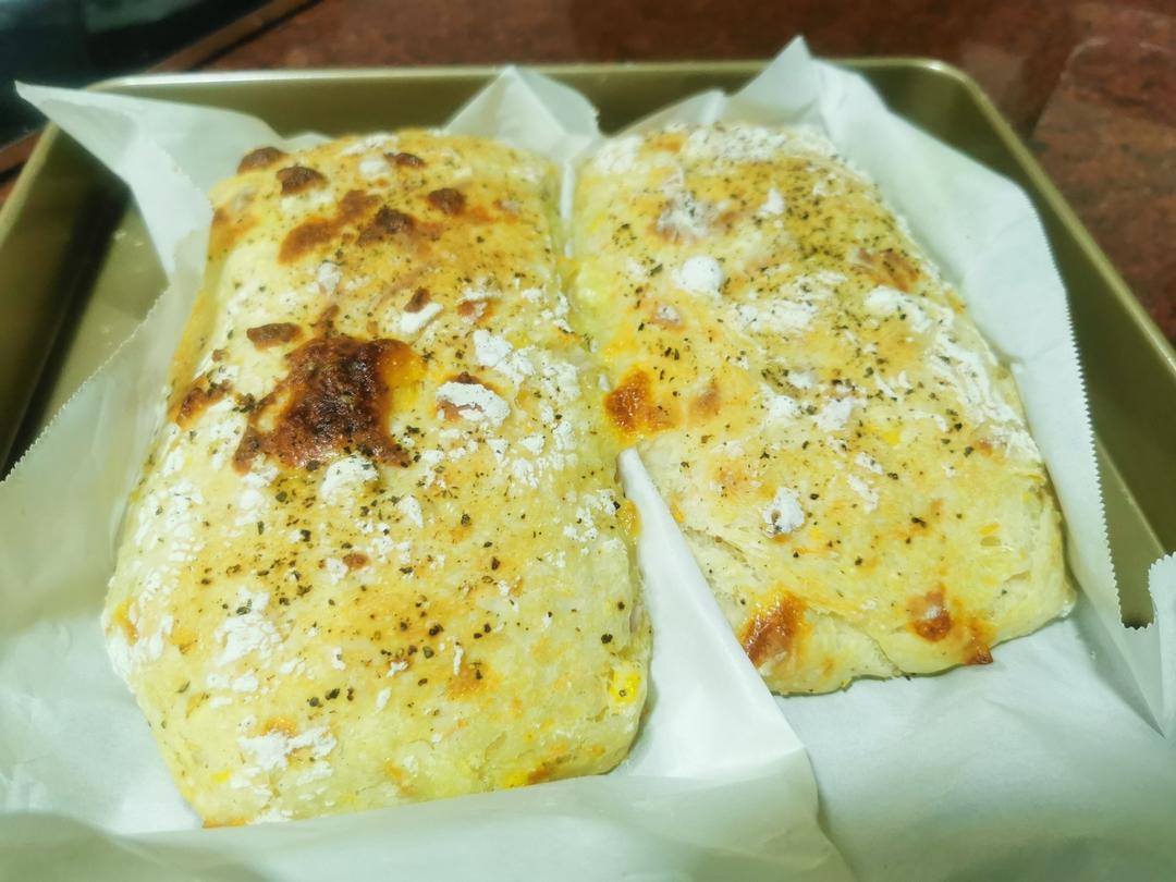 免揉面的全麦恰巴塔扭扭棒