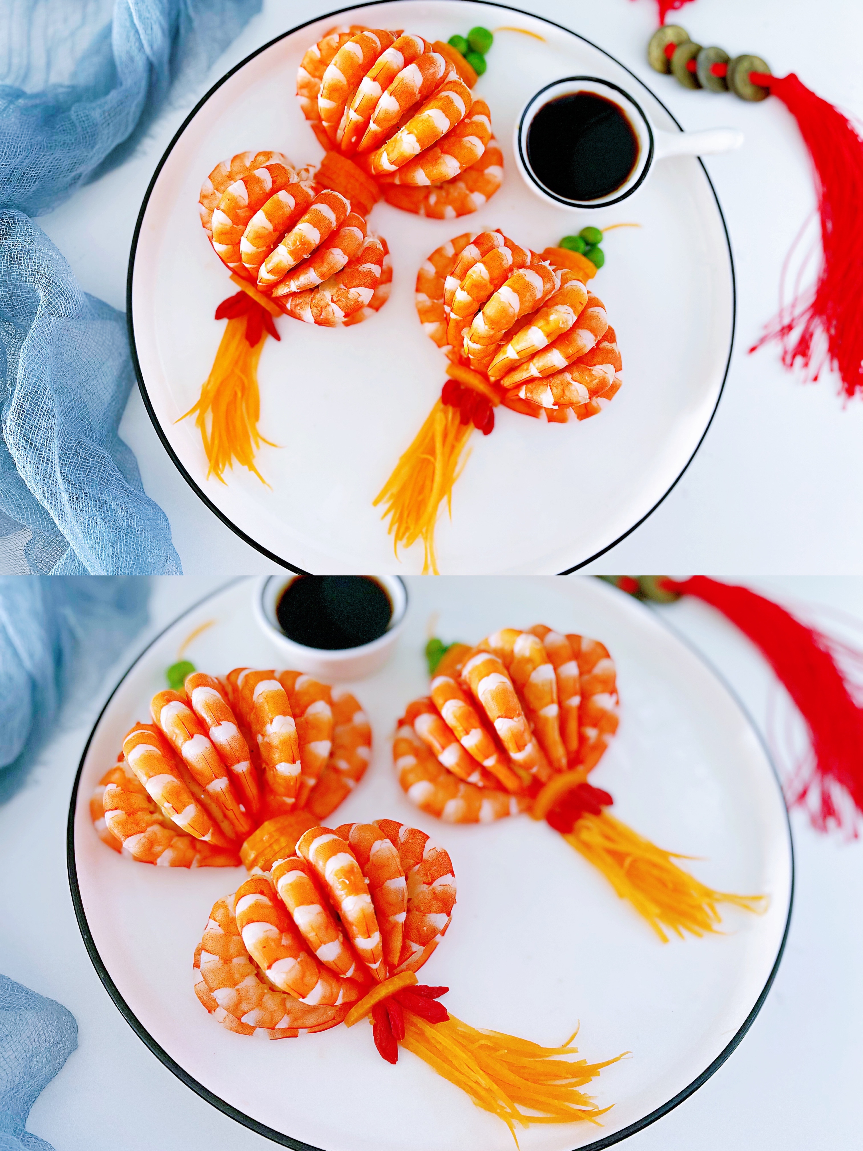 开运年菜❗️零难度高颜值，红红火火灯笼虾的做法