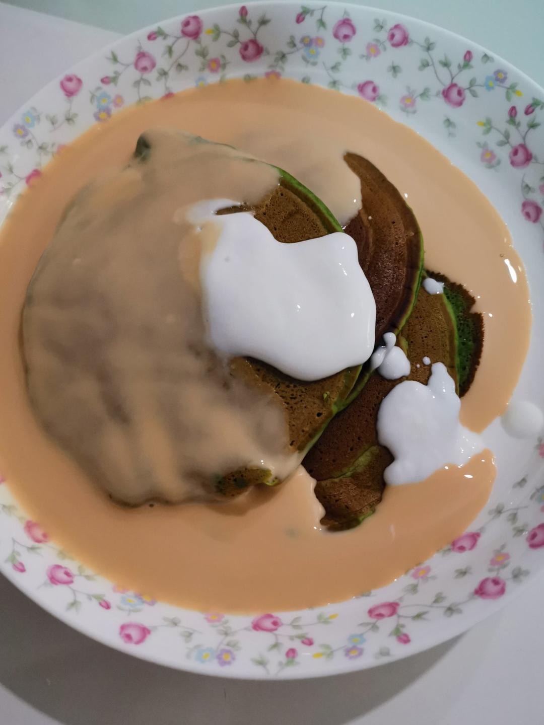 ‼️无需烤箱🌟好吃不胖的圣诞松饼蛋糕🎄