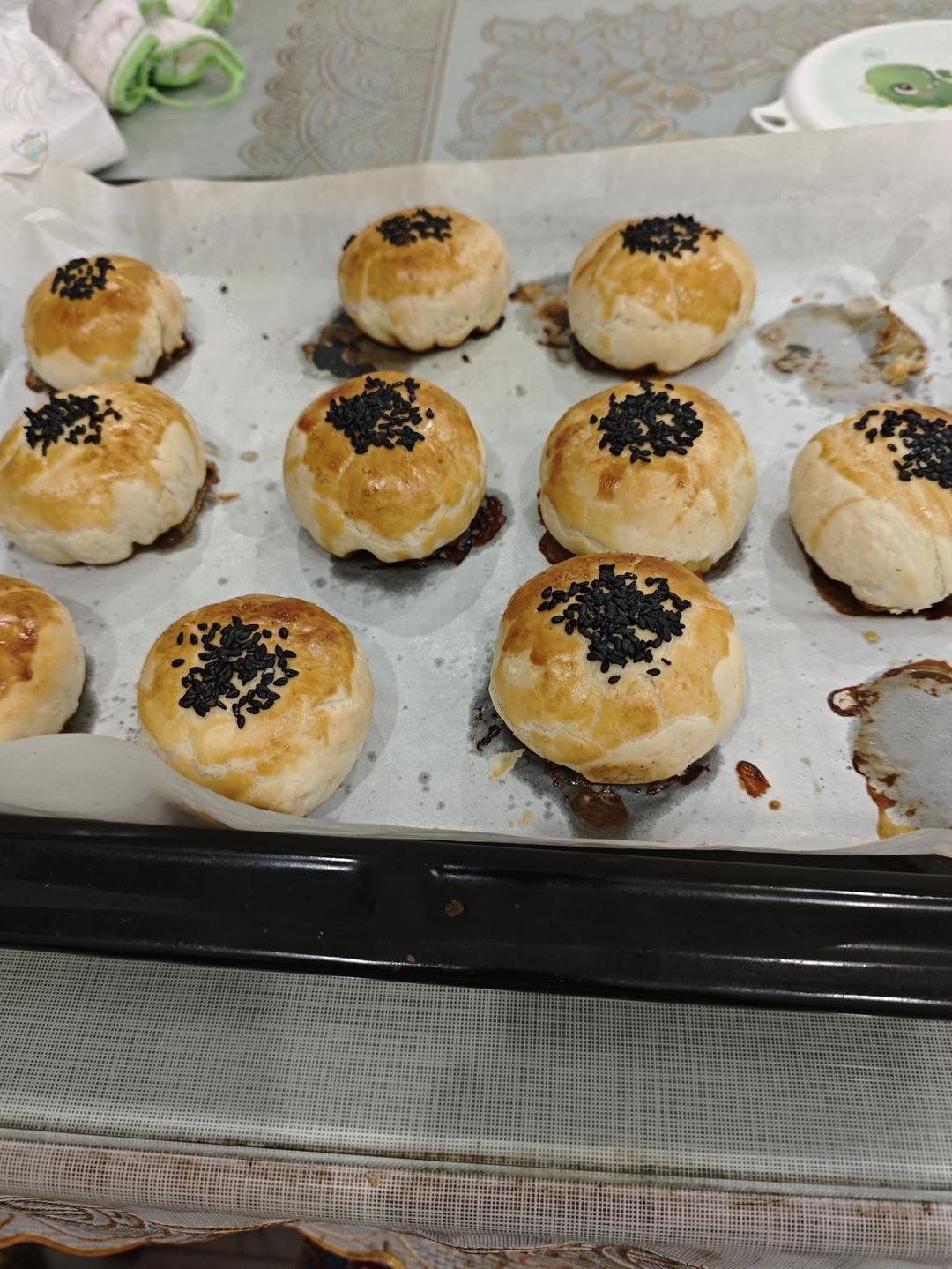 苏式鲜肉月饼|皮薄肉大多汁酥掉渣|超详细附视频