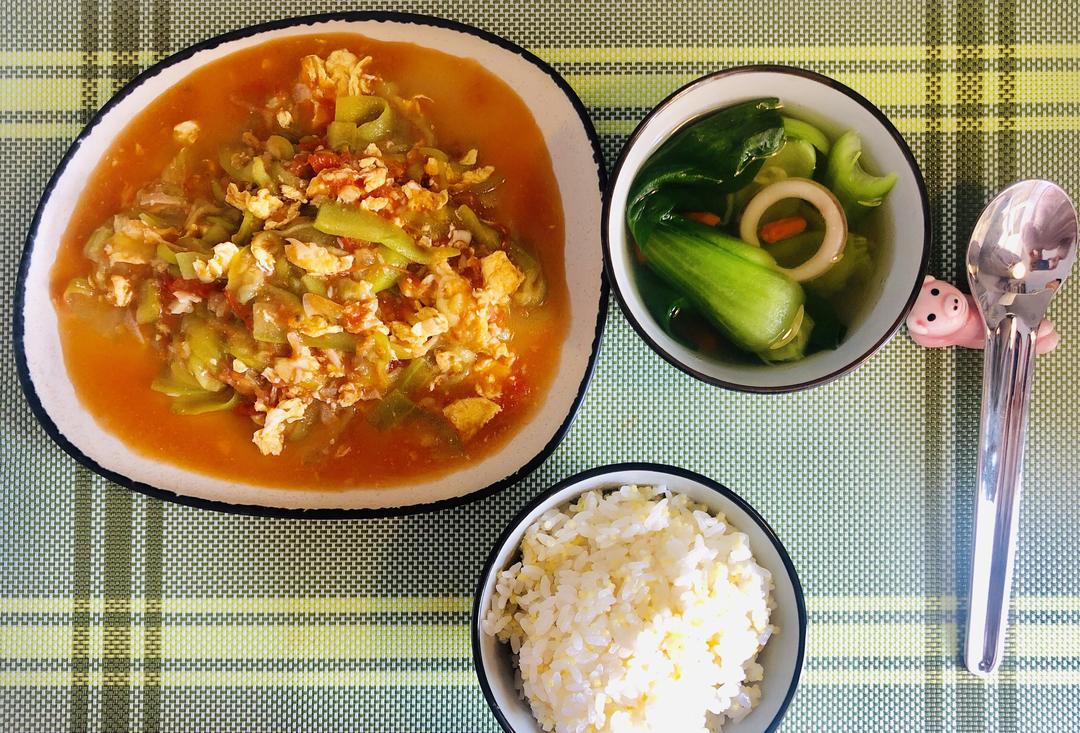 懒人丝瓜番茄炒蛋的做法