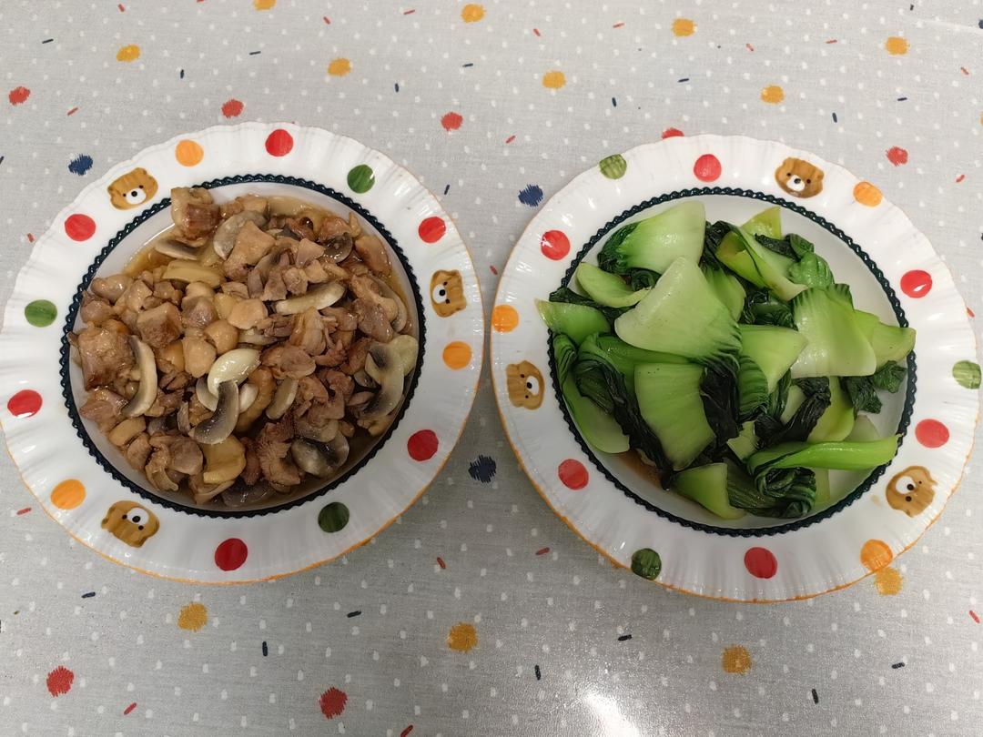 口蘑蒜香鸡腿肉