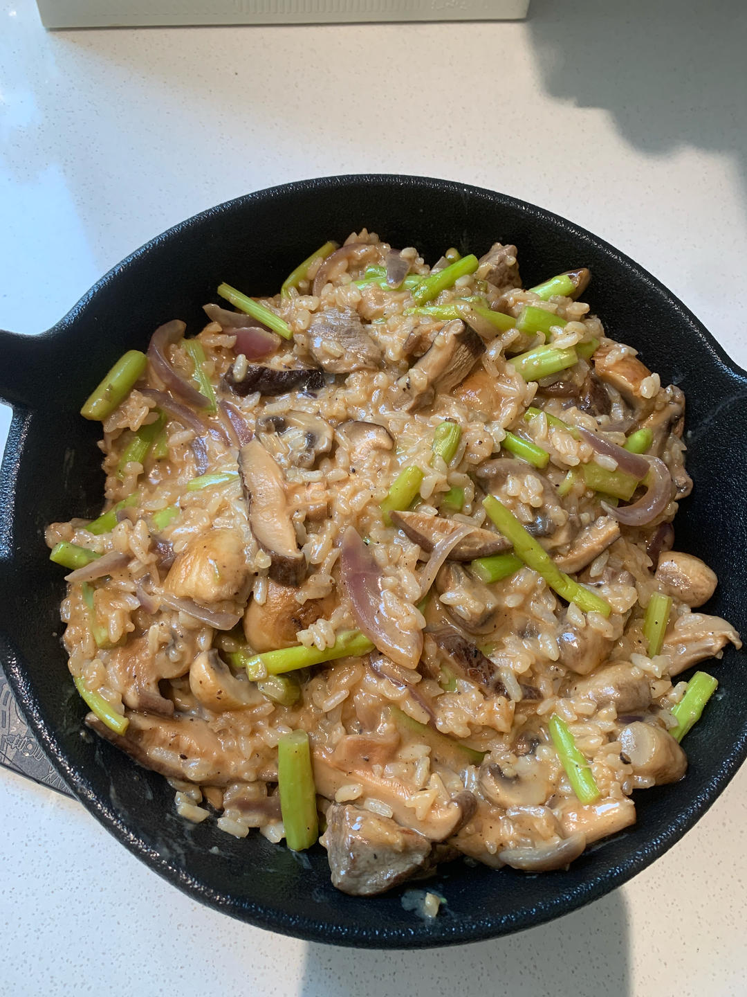 奶香菌菇烩饭，20块钱吃顿意式晚餐！370大卡
