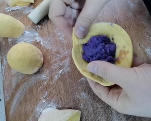 南瓜馒头（奶香紫薯馅）（超详细步骤）的做法 步骤8