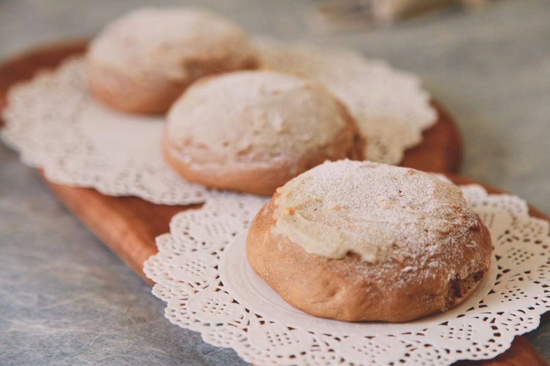 黄豆红糖杏仁雪山包
