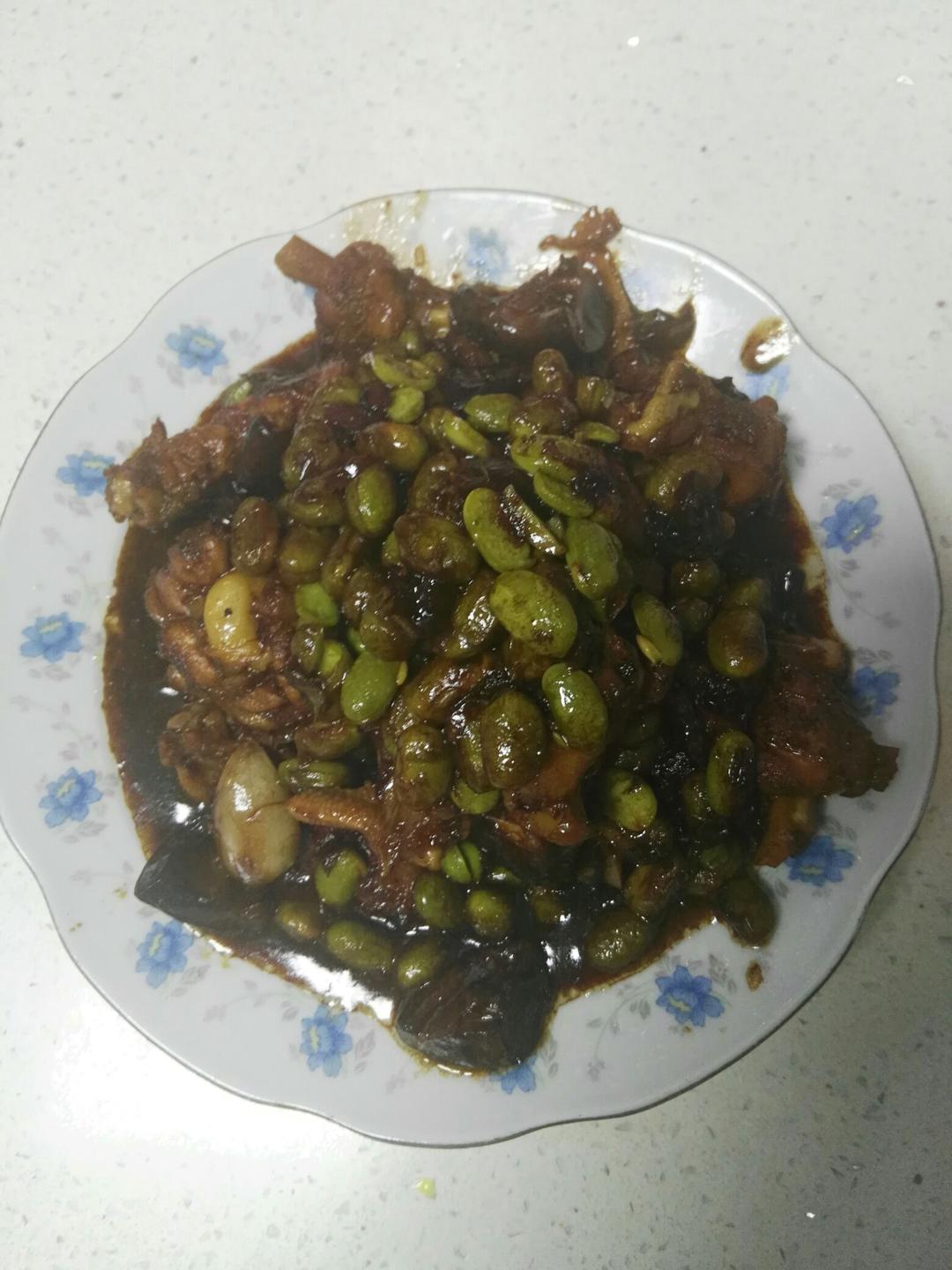 毛豆烧鸡