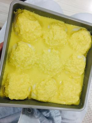 椰香泡浆·酸奶油奶酪·蜜豆小餐包的做法 步骤5