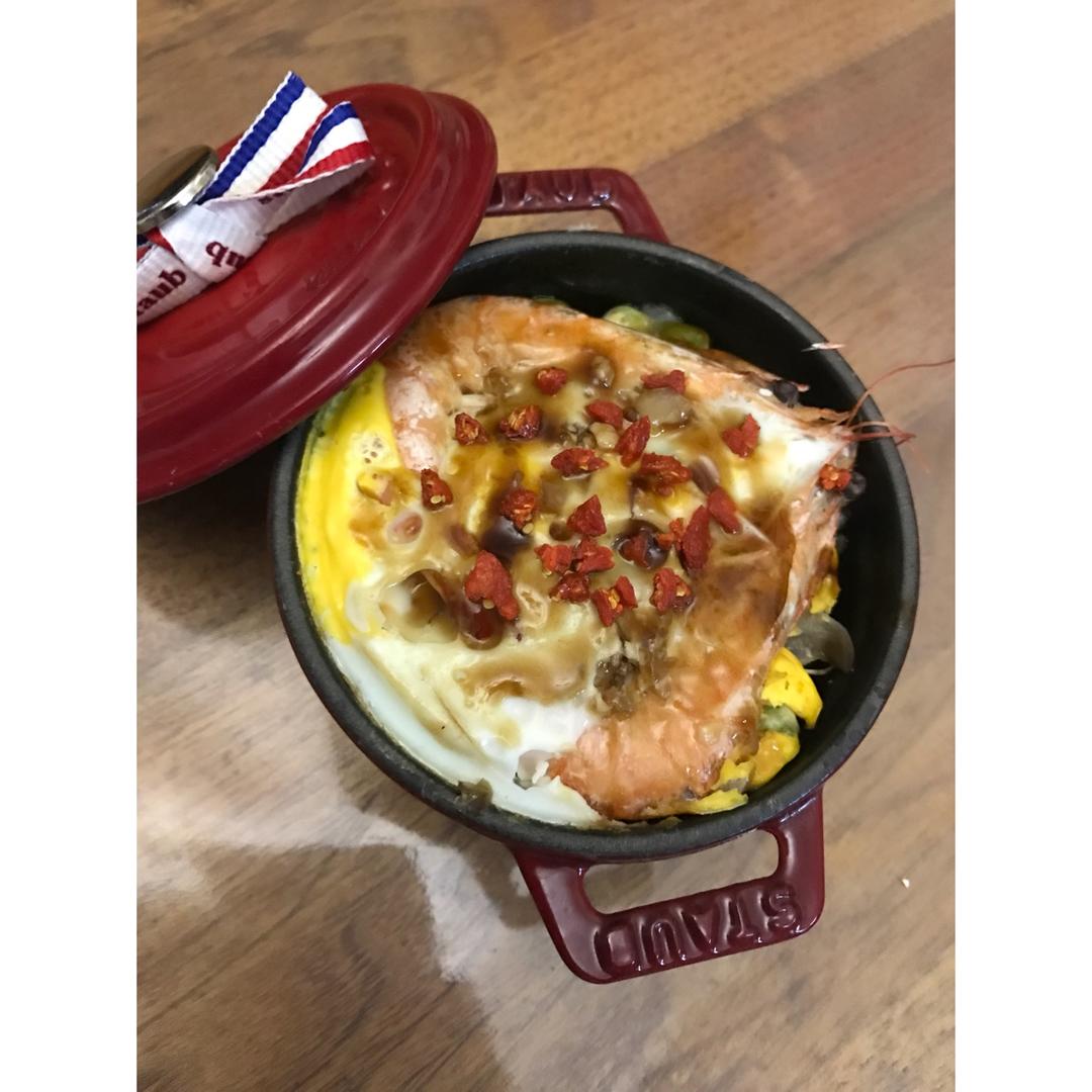 ＃我有一个铸铁锅＃之日式窝蛋肥牛饭（10cm staub铸铁锅版）