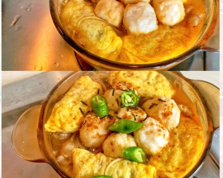 鲜美无敌的蛋饺娃娃菜粉条煲的做法