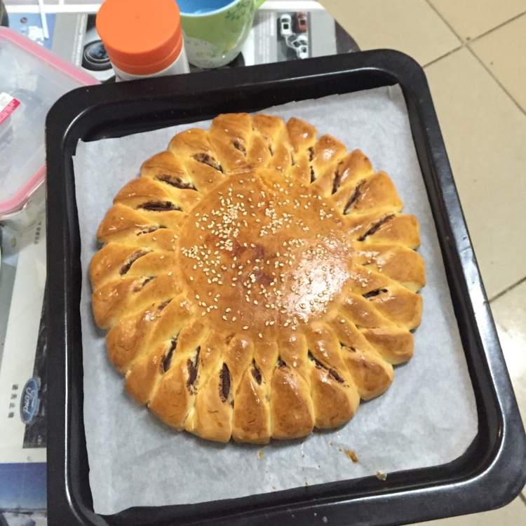 向日葵豆沙面包
