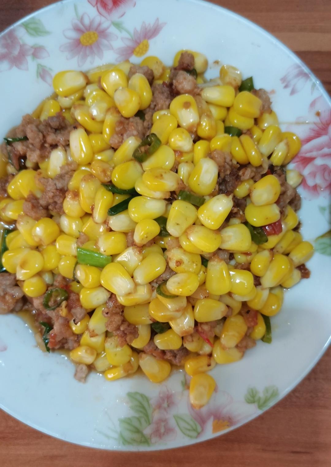 玉米炒肉末【超级下饭的快手家常菜】