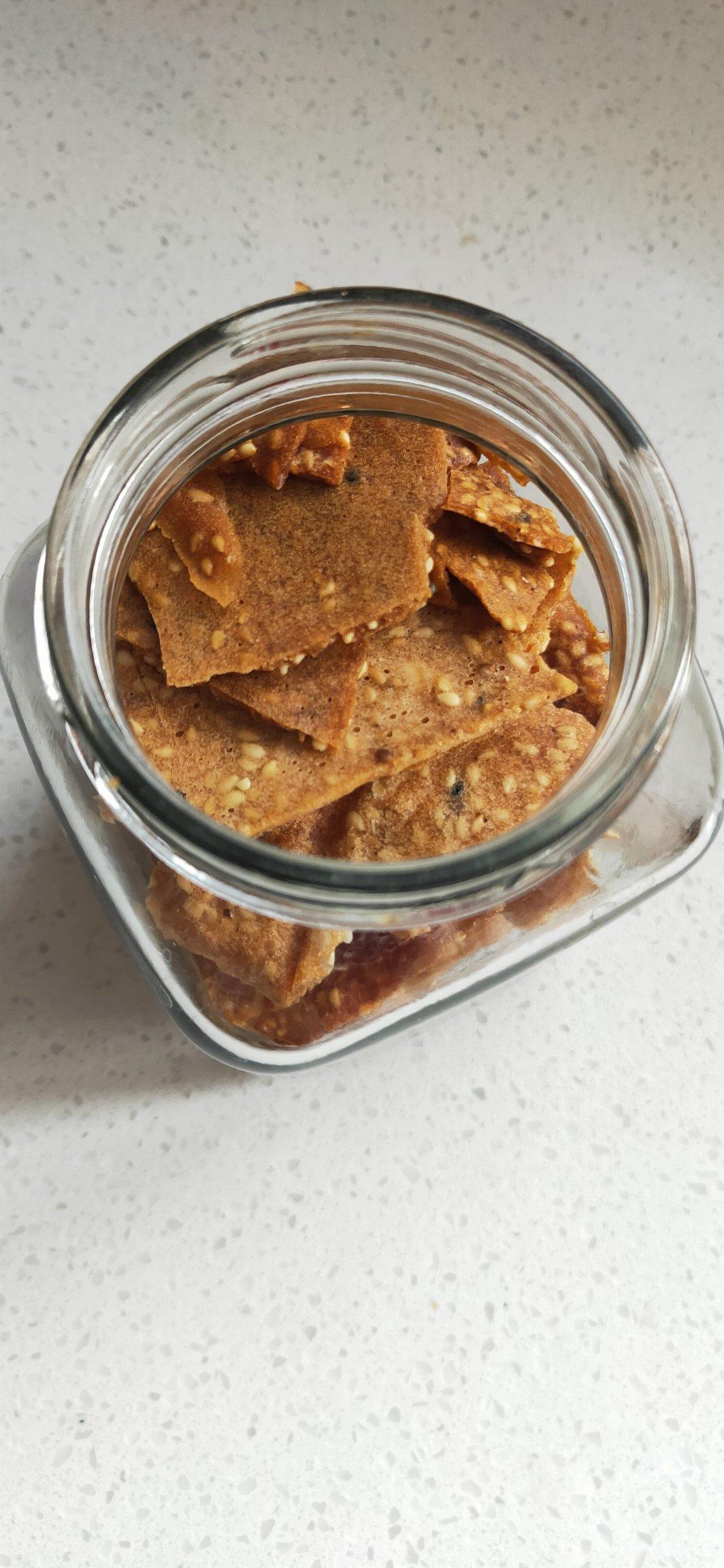 手残党 零失败瓦片酥～消耗蛋清/蛋白-芝麻薄脆 快手宝宝小零食