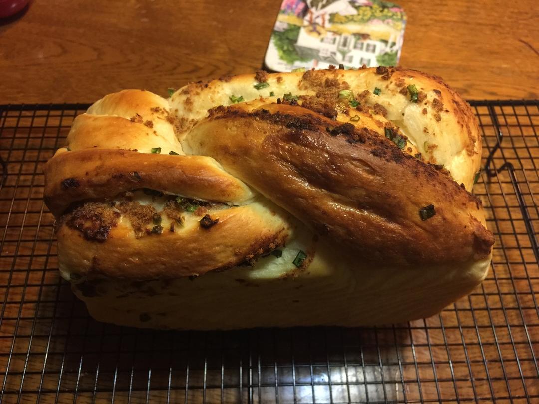 香葱肉松手撕吐司