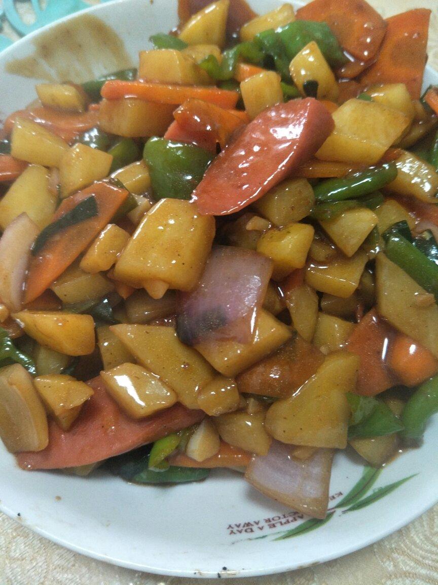 火腿土豆片