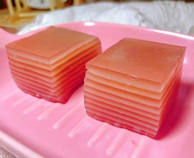 酸甜可口的蔓越莓椰汁千层马蹄糕的做法